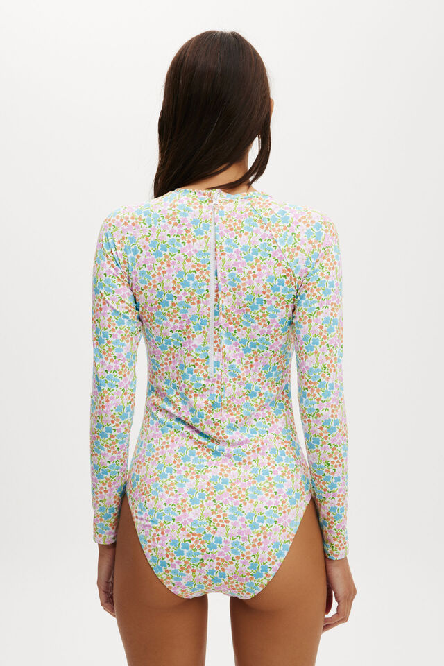 Long Sleeve One Piece Full, GINA FLORAL