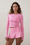 Ultra Soft Fitted Long Sleeve Top, FRENCH PINK - alternate image 1