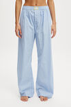 Personalised Boyfriend Boxer Pant, LIGHT BLUE/WHITE STRIPE CONTRAST - example image 4