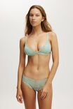 Everyday Lace Triangle Padded Bralette, WASHED MINT - alternate image 1