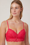 Butterfly Lace Wirefree Lift Bra, ROSE RED - alternate image 2