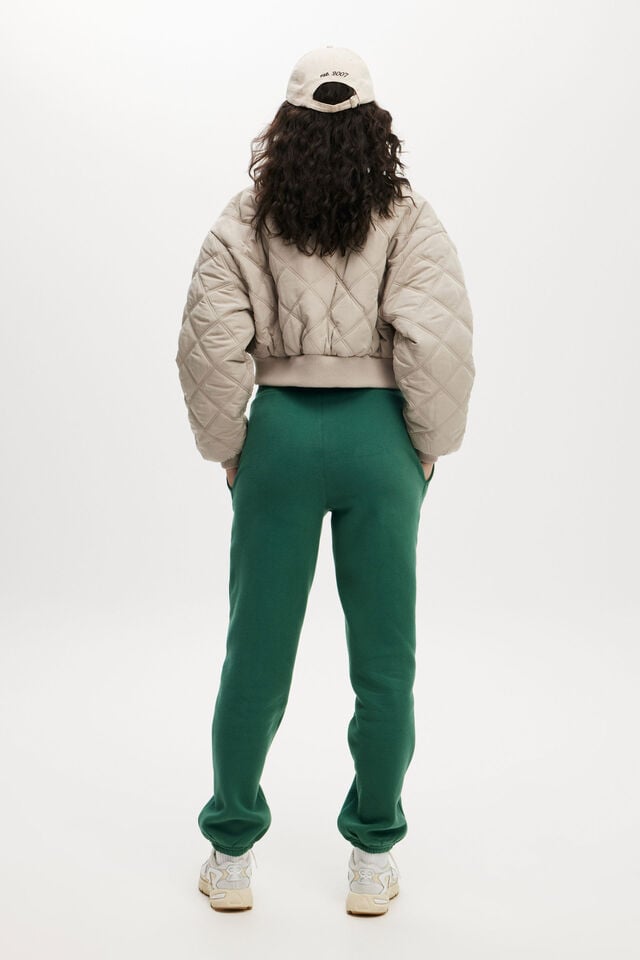 Plush Cross Front Sweatpant, SPORTY GREEN