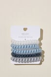 Coil Hair Ties 5Pk, FROSTED BLUE - alternate image 1