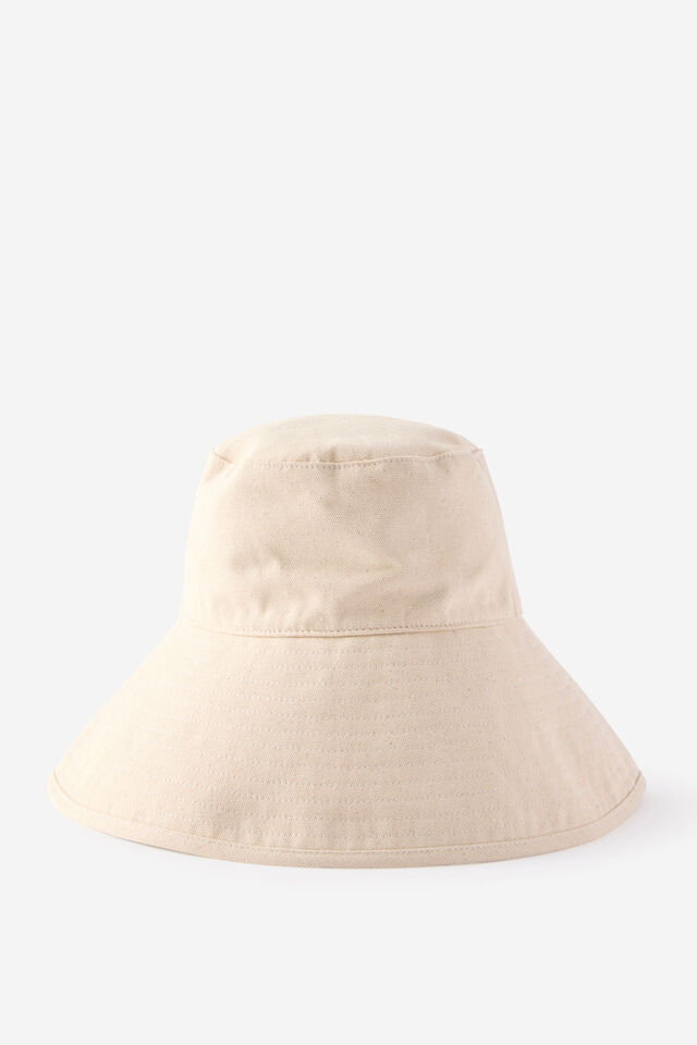 Canvas Bucket Hat, NATURAL
