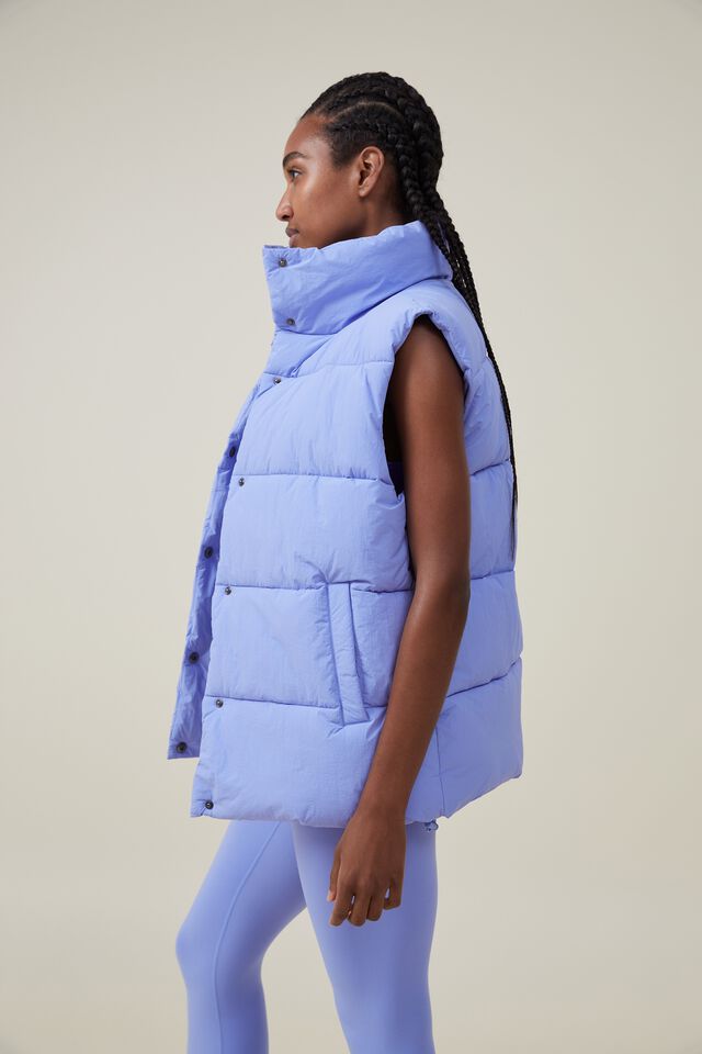 The Recycled Mother Puffer Vest 2.0, IRIS FLOWER