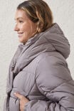 The Mother Puffer Wrap Cropped Jacket, DESERT GREY - alternate image 2