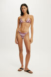 Micro String Triangle Bikini Top, BOHO STRIPES PINK SHIMMER - example image 4