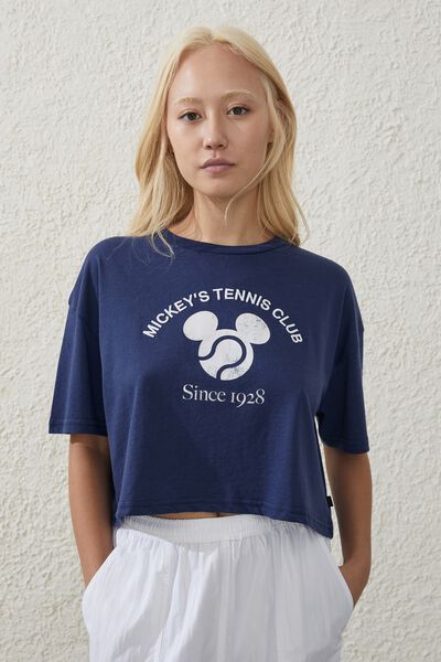 Relaxed Active Recycled Graphic T-Shirt, LCN VINTAGE NAVY/MICKEY TENNIS CLUB