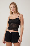 Enchanted Butterfly Lace Cami, BLACK - alternate image 1