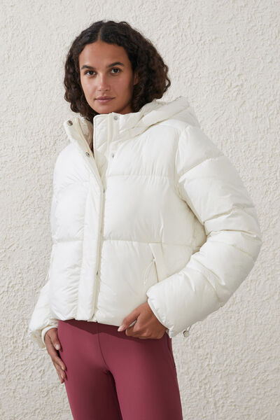 The Mother Puffer Jacket, COCONUT MILK