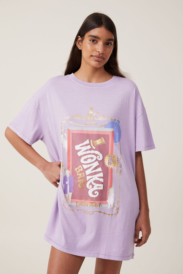 Willy Wonka 90S T-Shirt Nightie, LCN BR / WILLY WONKA BAR