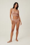 Stretch Lace Cheeky Brief, NOUGAT - alternate image 1