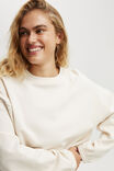 Cozy Sleep Crew Neck Fleece, SWEET CREAM - example image 2