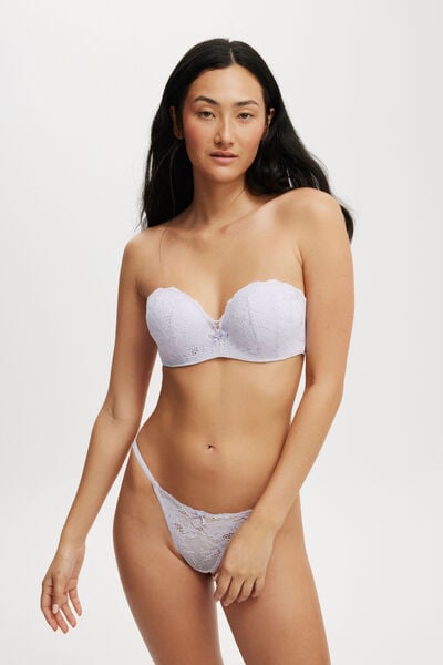 Everyday Lace Strapless Push Up 2 Bra, WASHED THISTLE