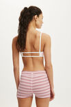 Ultra Smooth Tie Front Micro Short, CHERRY DREAM SPRING STRIPE - example image 3