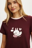 Relaxed Graphic T-Shirt Nightie, LCN LIN/LINE FRIENDS CONY IN LOVE - example image 2