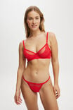 Holly Lace Tanga G String Brief, RASPBERRY - alternate image 4