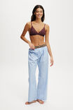 Personalised Boyfriend Boxer Pant, LIGHT BLUE/WHITE STRIPE CONTRAST - example image 2