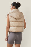 The Recycled Mother Hooded Puffer Vest 2.0, WHITE PEPPER - alternate image 3
