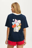 BT21 Active Graphic Tee, LCN BT21/PREP SPORT NAVY - example image 3