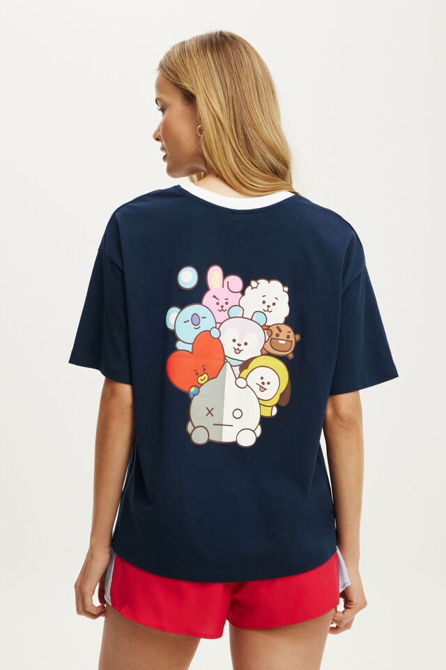 BT21 Active Graphic Tee, LCN BT21/PREP SPORT NAVY