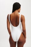 Scoop Back One Piece Cheeky, WHITE JACQUARD - alternate image 3