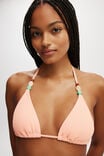 Slider Triangle Bikini Top, PEACH DREAM CRINKLE - alternate image 2