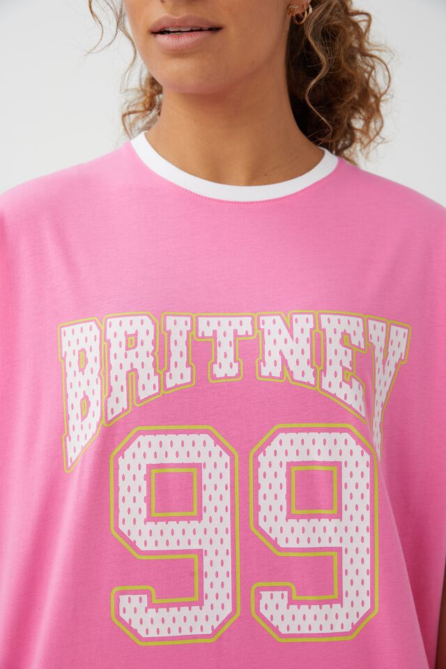 Active Graphic Tshirt, NEON ORCHID/BRITNEY LCN