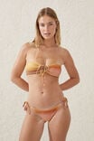 Fixed Tie Side Brazilian Bikini Bottom, SIERRA OMBRE SUNRISE METALLIC - alternate image 4