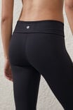 Ultra Soft Fold Over Flare Tight- Asia Fit, BLACK - alternate image 4