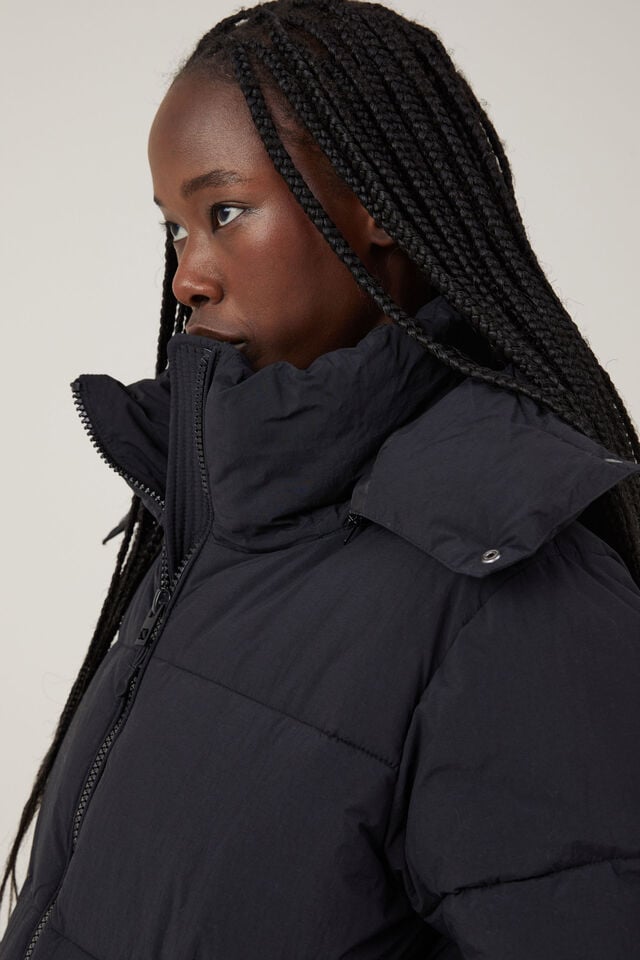 The Recycled Mother Puffer Jacket 3.0, BLACK