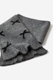 Body Cosy Rib Scarf, CHARCOAL BOWS - alternate image 2