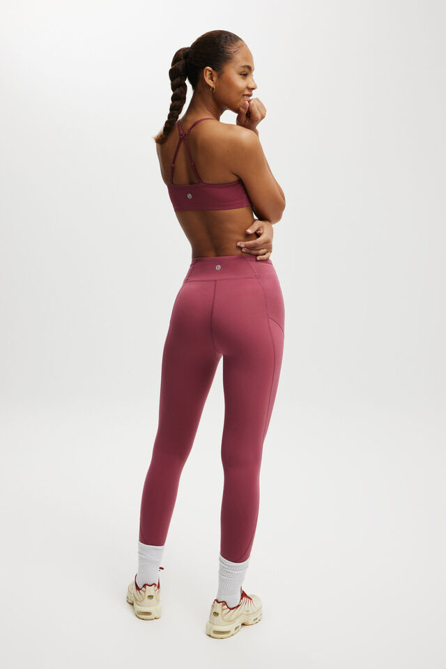 Ultra Luxe Mesh Panel 7/8 Tight- Asia Fit, DRY ROSE