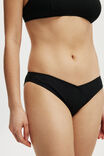 Organic Cotton Pointelle Bikini Brief, BLACK POINTELLE - alternate image 2