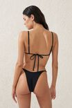 Micro Slider Triangle Bikini Top, BLACK CRINKLE - alternate image 3