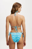 Fixed Tie Side Cheeky Bikini Bottom, WATERCOLOUR BLUES - alternate image 3