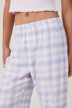 Flannel Boyfriend Boxer Pant, WHITE/BLUE/PINK CHECK - alternate image 4