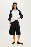 Active 3/4 Sleeve Graphic Raglan Tee, CLOUD DANCER/PREP SPORT NAVY - example image 4