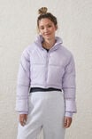 The Mother Puffer Cropped Jacket, LILAC LIGHT - alternate image 1