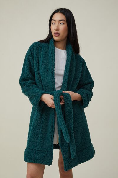 The Hotel Luxe Snuggle Robe, FORREST GREEN