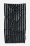 Cotton Beach Towel, CLASSIC STRIPE BLACK WHITE - alternate image 1