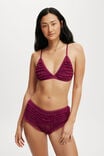 Rara Ruffle Triangle Bralette, BOYSENBERRY - alternate image 1