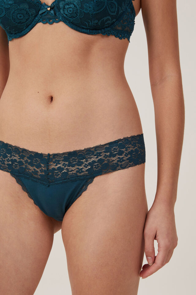 Everyday Lace Comfy G String, ENCHANTED FOREST