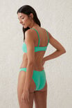 Straight Neck Crop Bikini Top, FRESH GREEN METALLIC - alternate image 3