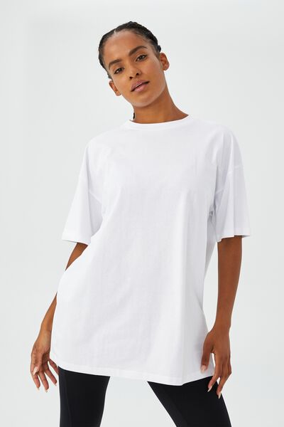 Oversized Active Tshirt, WHITE