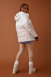 Body Quilted Snow Jacket, COCONUT MILK/ ANIMAL