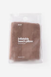 Body Inflatable Beach Pillow, CLAY TAUPE STRIPE - example image 2