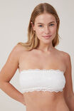 Butterfly Lace Padded Bandeau, CREAM - alternate image 2