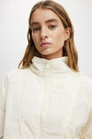 Mesh Panelled Zip Through Anorak, COCONUT MILK - alternate image 2