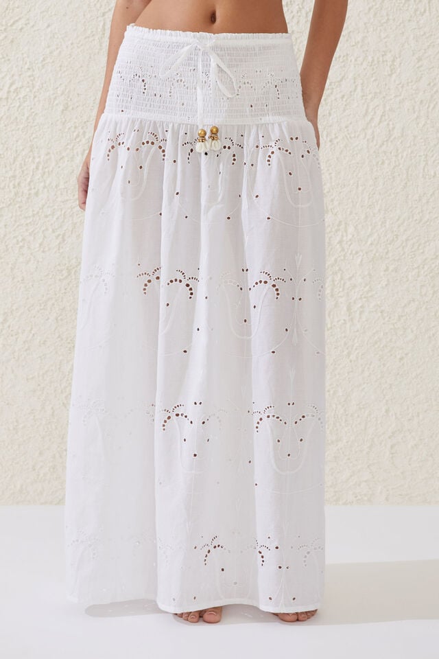 The Vacation Maxi Skirt, WHITE PALM TREE